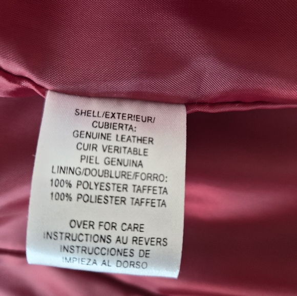 Casual Corner ANNEX XL Burgundy Genuine Leather Jacket VTG 90s Y2K Zip Front - Picture 4 of 9